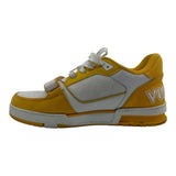 Louis Vuitton Trainer Low Velcro Strap Yellow Monogram Denim