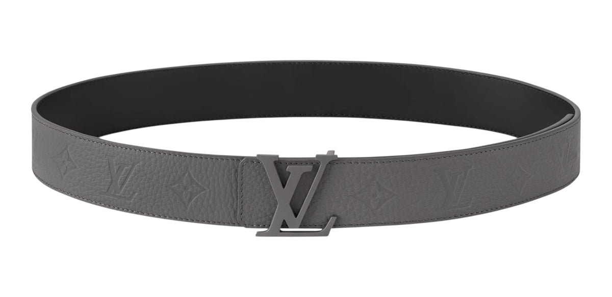 Louis Vuitton Embossed Belt Grey