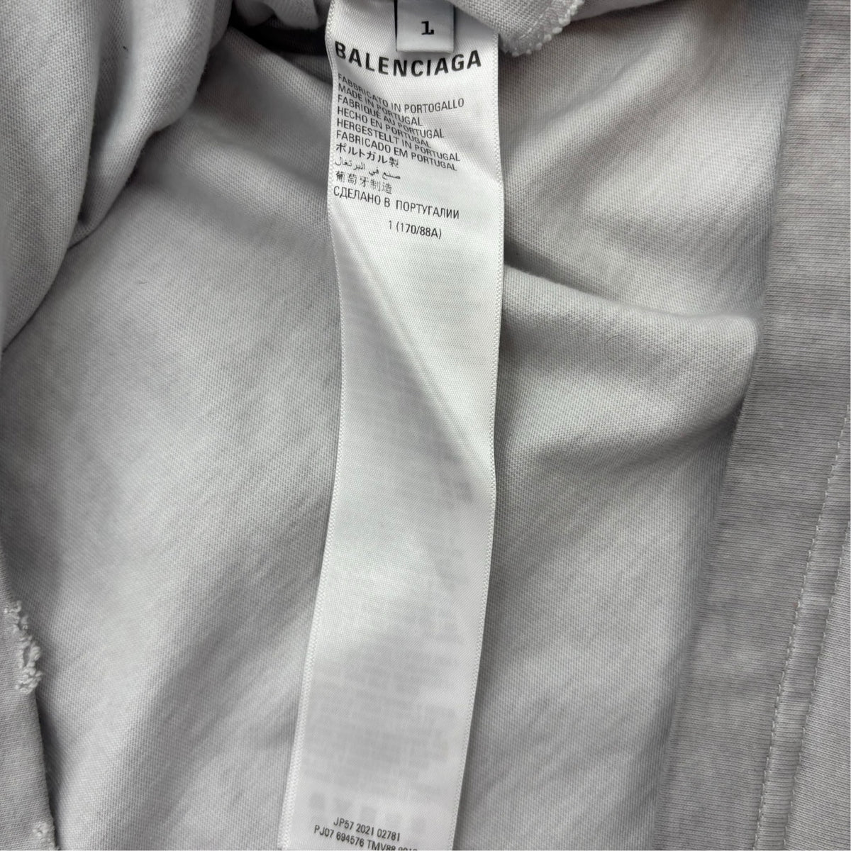 Balenciaga Metal Oversized T-Shirt Grey