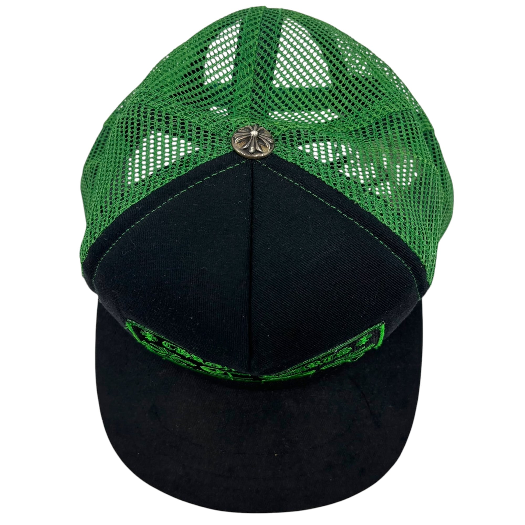 Chrome Hearts CH Hollywood Trucker Hat Black Green