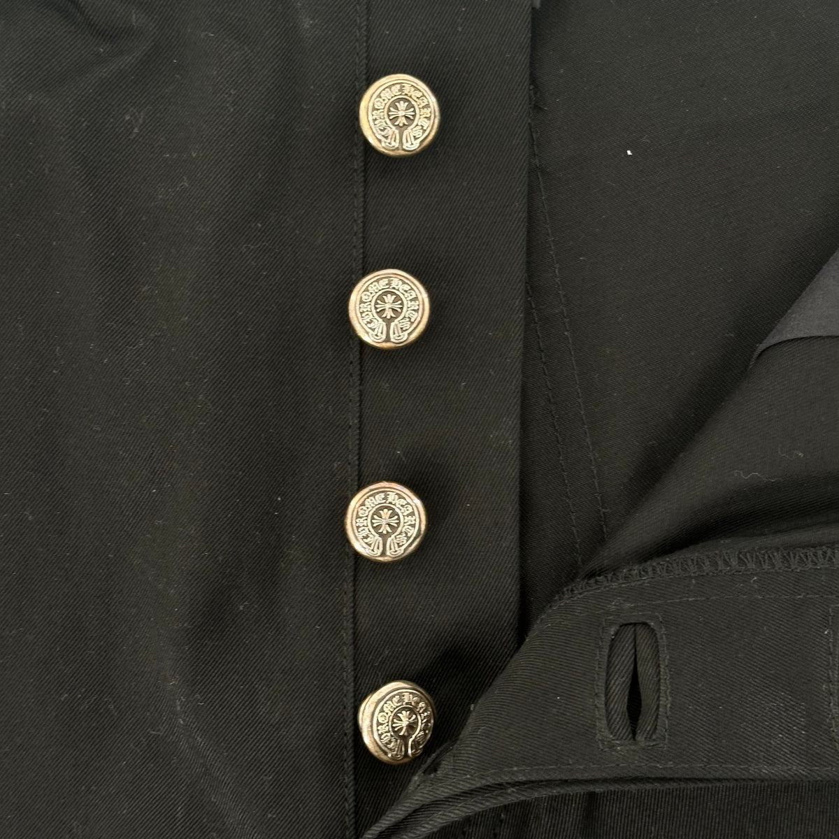Chrome Hearts Double Knee Carpenter Shorts Black