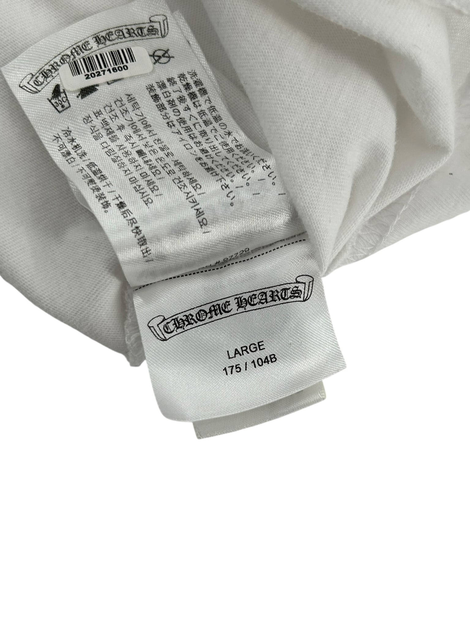 Chrome Hearts Multi Rainbow Foti Teeter Harris White Long Sleeve Tee