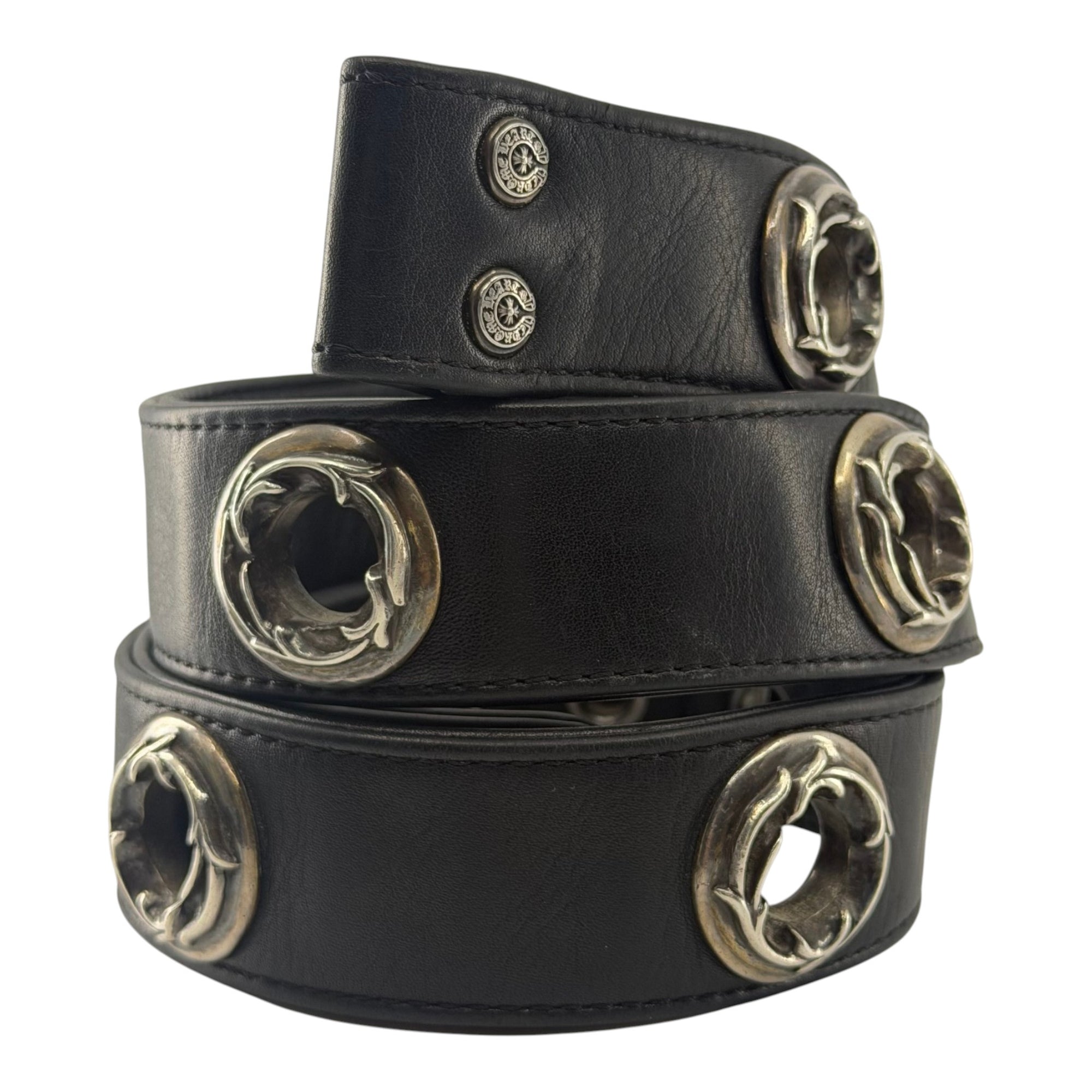 Chrome Hearts Loaded Grommet Belt Strap Black