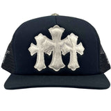Chrome Hearts Pony Hair Cemetery Cross Patch Trucker Hat