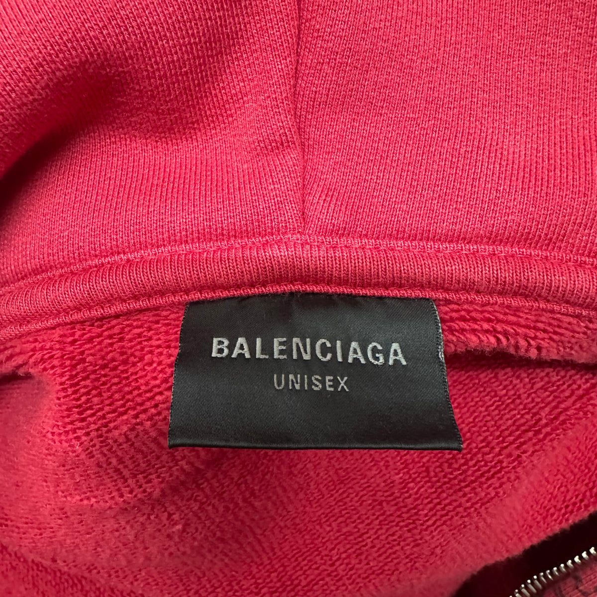 Balenciaga Tattoo Zip Up Hoodie Red