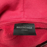 Balenciaga Tattoo Zip Up Hoodie Red