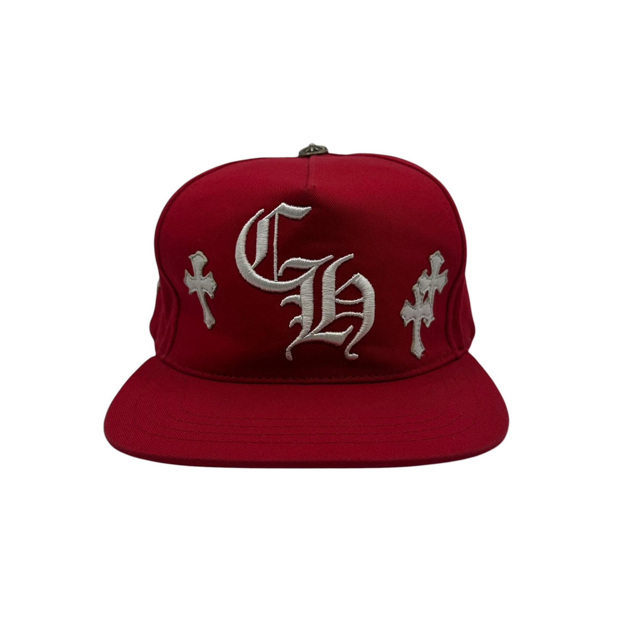 Chrome Hearts Cross Patch Baseball Hat Red