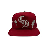 Chrome Hearts Cross Patch Baseball Hat Red