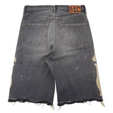 Kapital Bone Denim Shorts Black