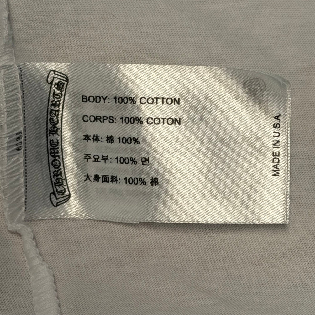 Chrome Hearts Horse Shoe Logo Pocket T-Shirt White