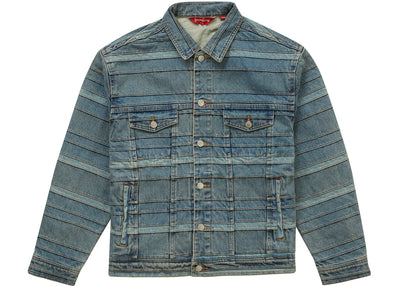 Supreme Layered Denim Trucker Jacket Washed Blue
