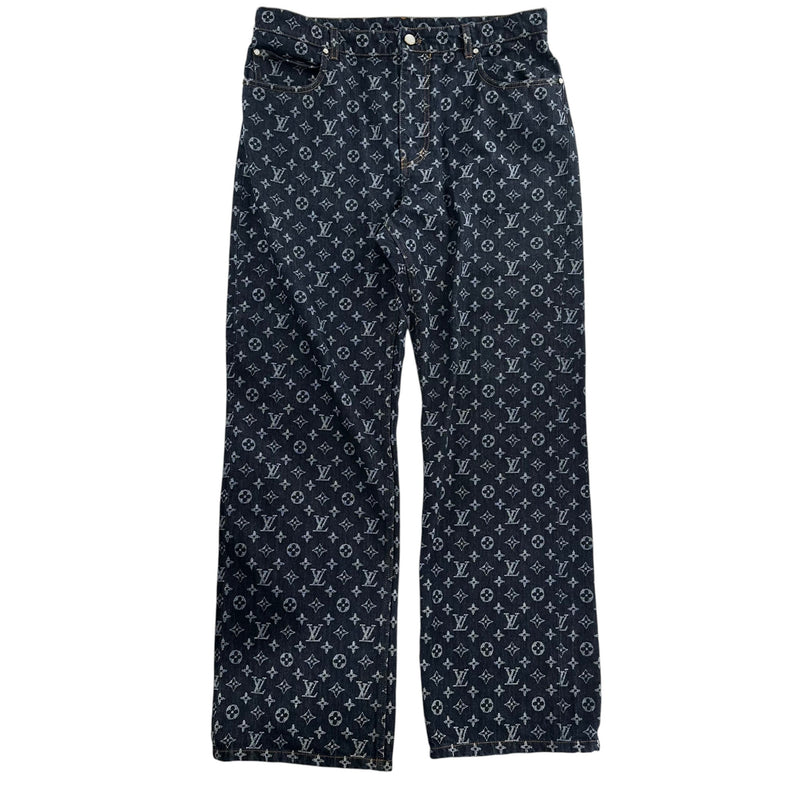 Louis Vuitton Monogram Denim Jeans Dark Blue