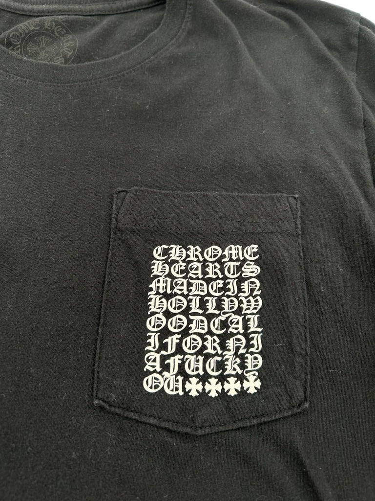 Chrome Hearts Eye Chart Pocket Longsleeve Black