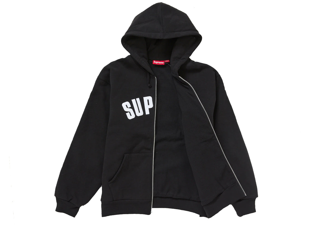 Supreme Arc Thermal Zip Up Hooded Sweatshirt Black
