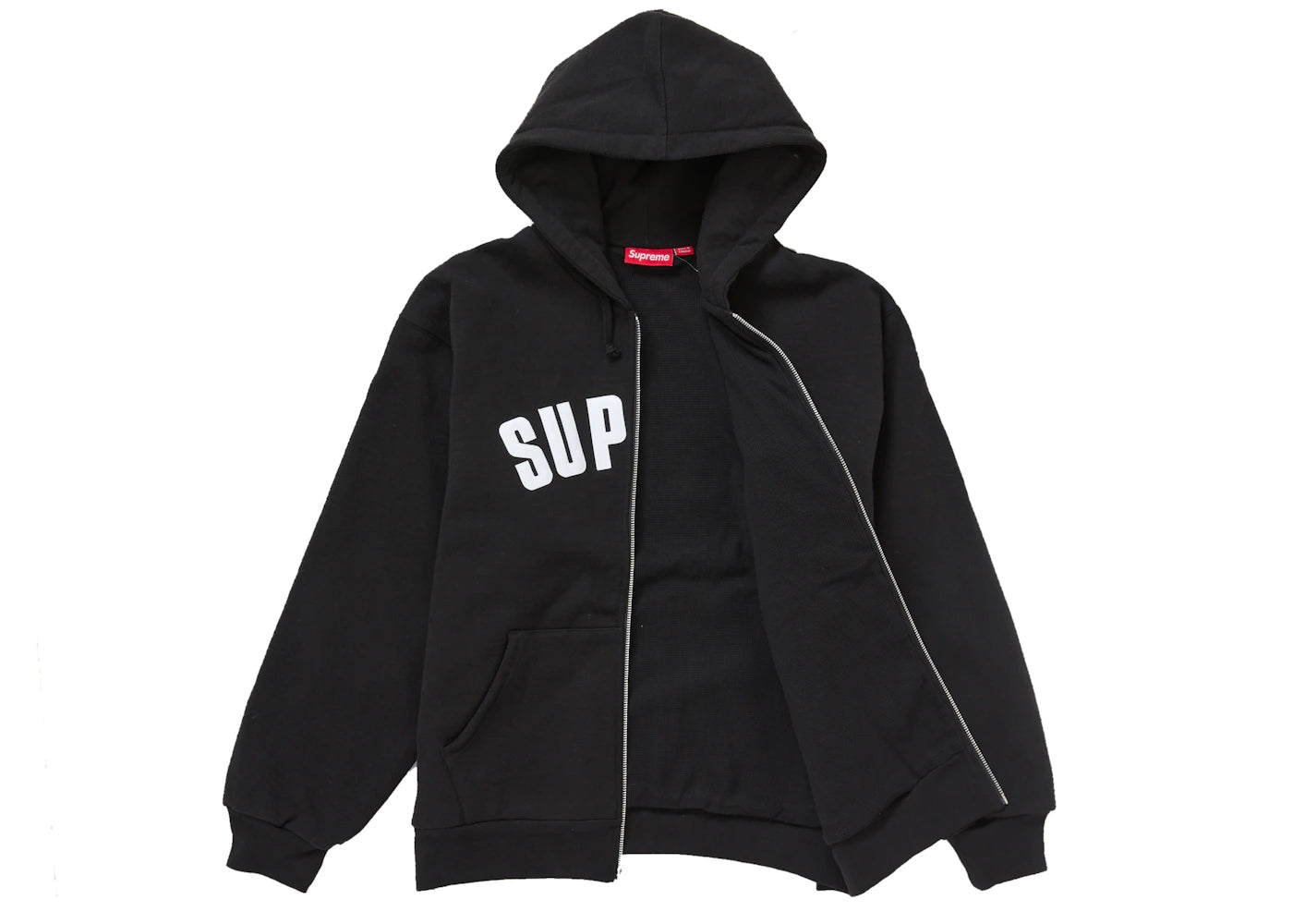 Supreme Arc Thermal Zip Up Hooded Sweatshirt Black