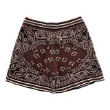 AMIRI Bandana Crochet Basketball Shorts Dark Brown