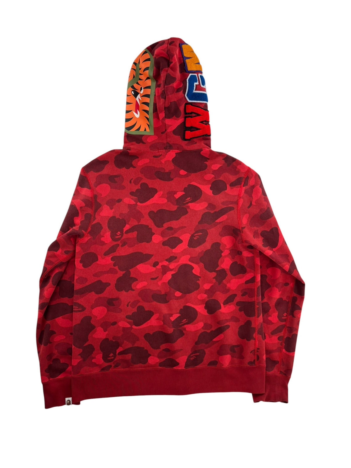 BAPE Color Camo Shark Full Zip Hoodie Red