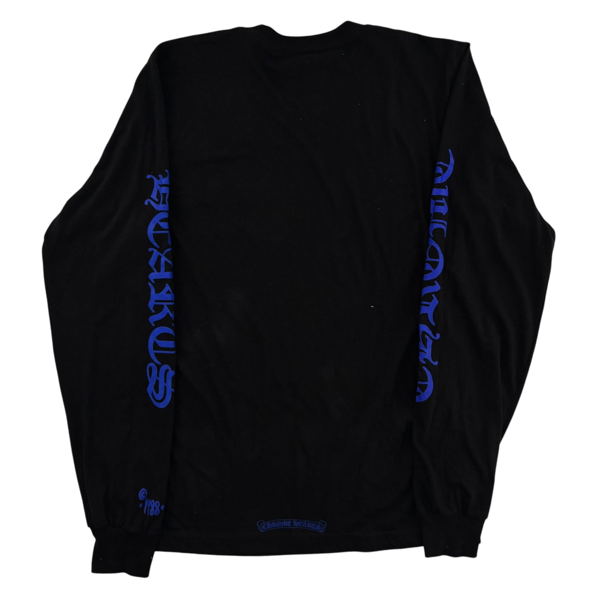 Chrome Hearts 1988 Neck Logo Long Sleeve T-shirt Black/Blue
