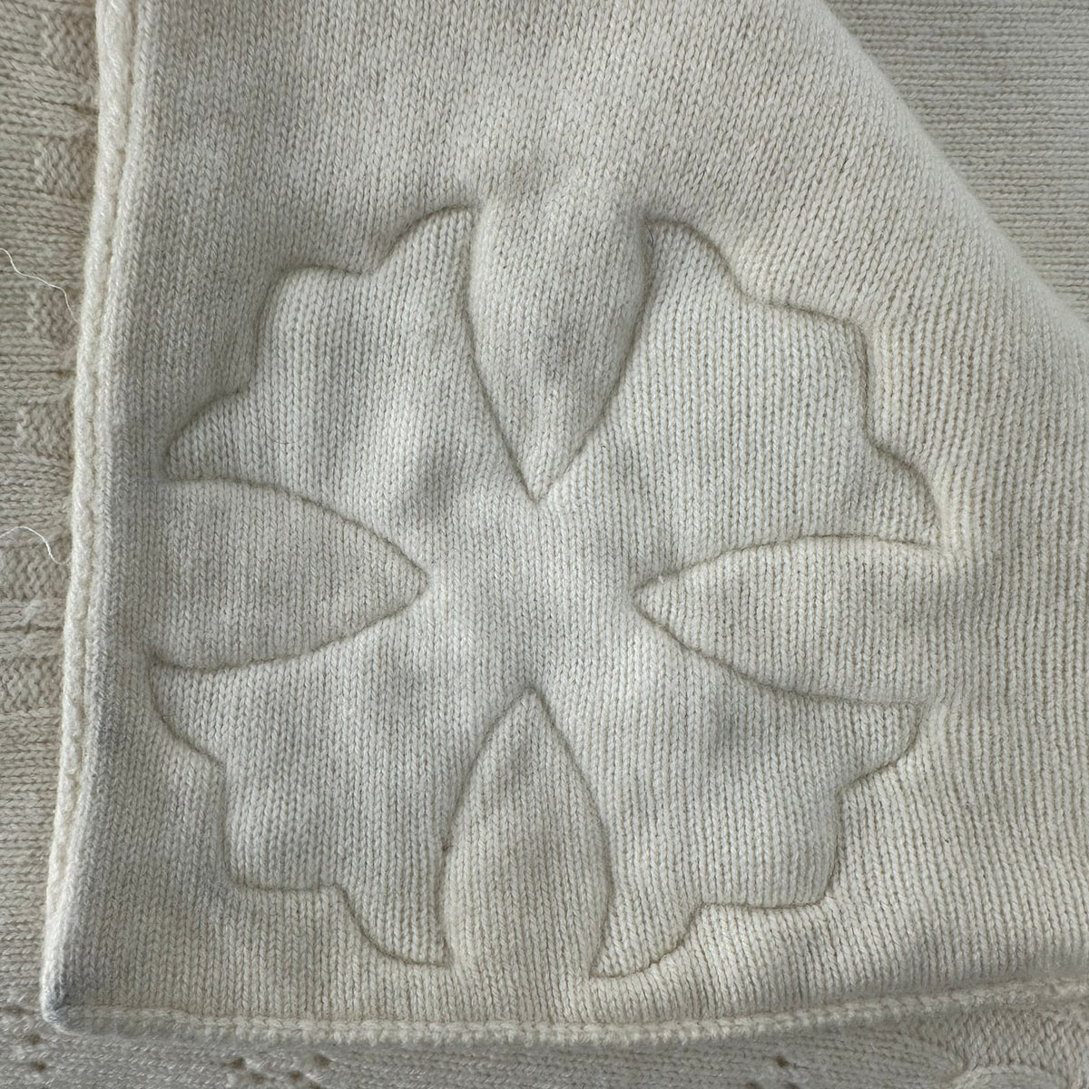 Chrome Hearts Knit Blanket Cream