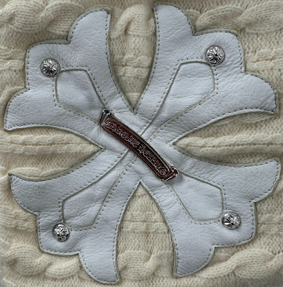 Chrome Hearts Knit Blanket Cream