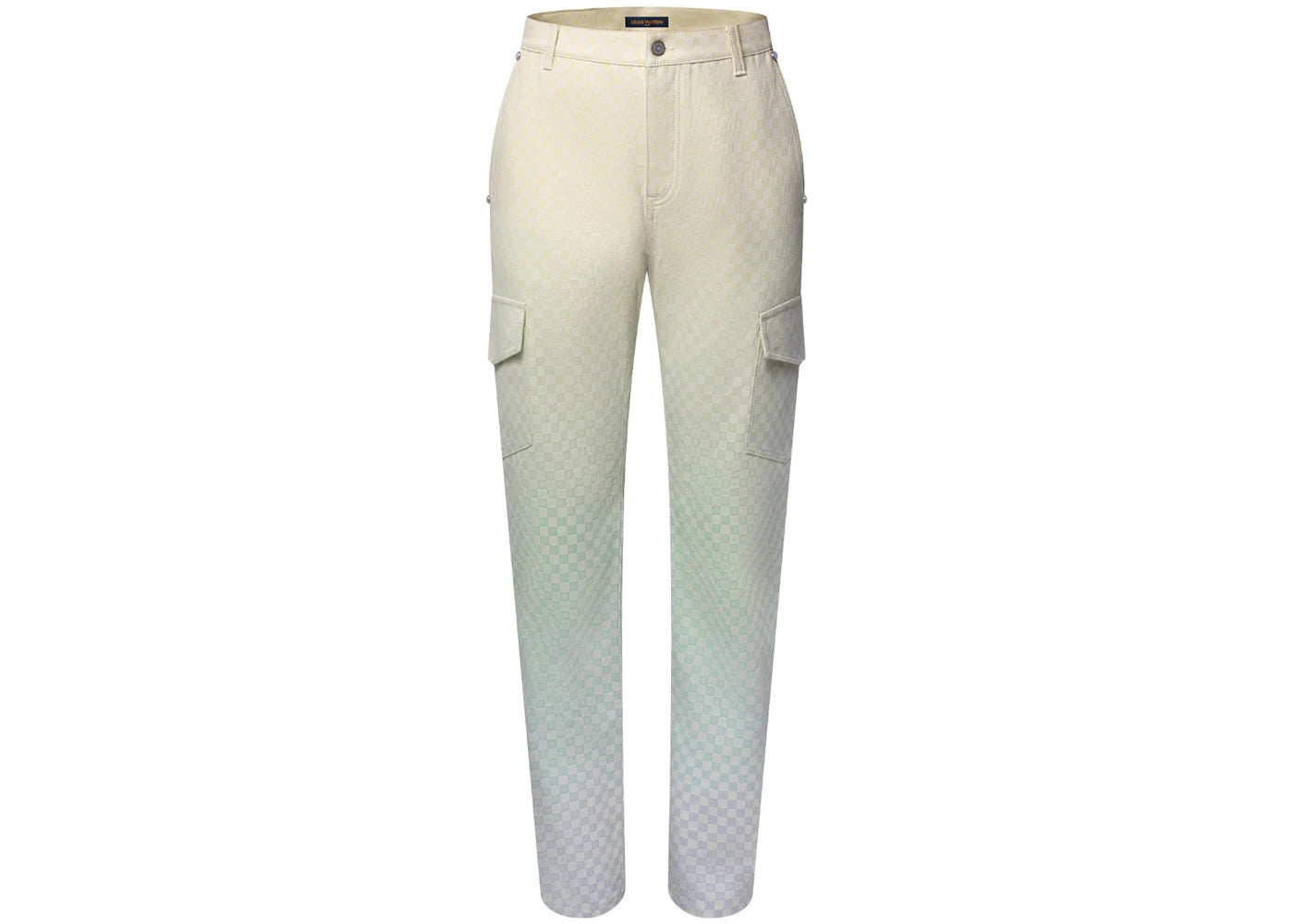 Louis Vuitton Damier Gradient Jacquard Denim Cargo Pants Multicolor
