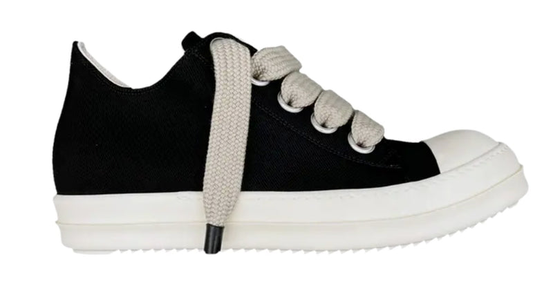 Rick Owens DRKSHDW Jumbo Lace Low Sneaks Black Milk