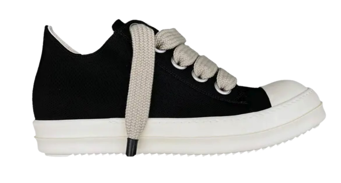 Rick Owens DRKSHDW Jumbo Lace Low Sneaks Black Milk