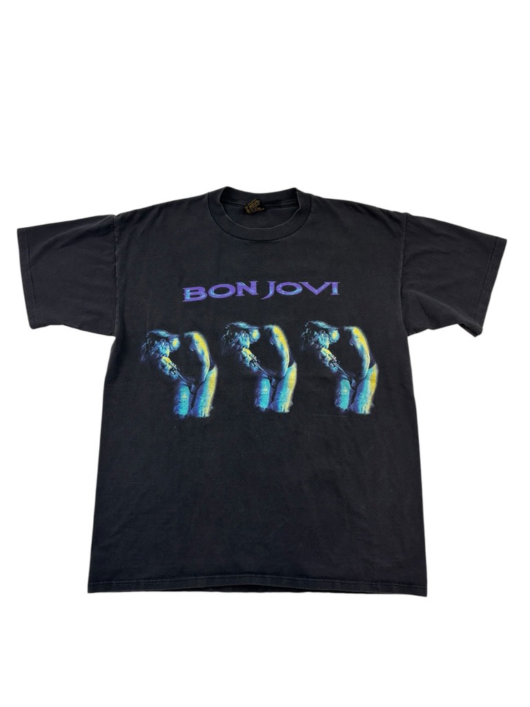 BON JOVI 1990s Band Tee Black