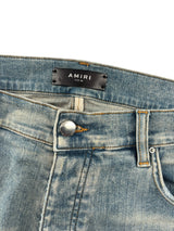 Amiri Distressed Jeans Chenille Green Patch