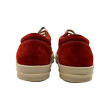 Rick Owens Temple Suede Vintage Low Sneaker Carnelian Milk