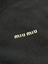 Miu Miu Cotton Fleece Zipper Hoodie Navy
