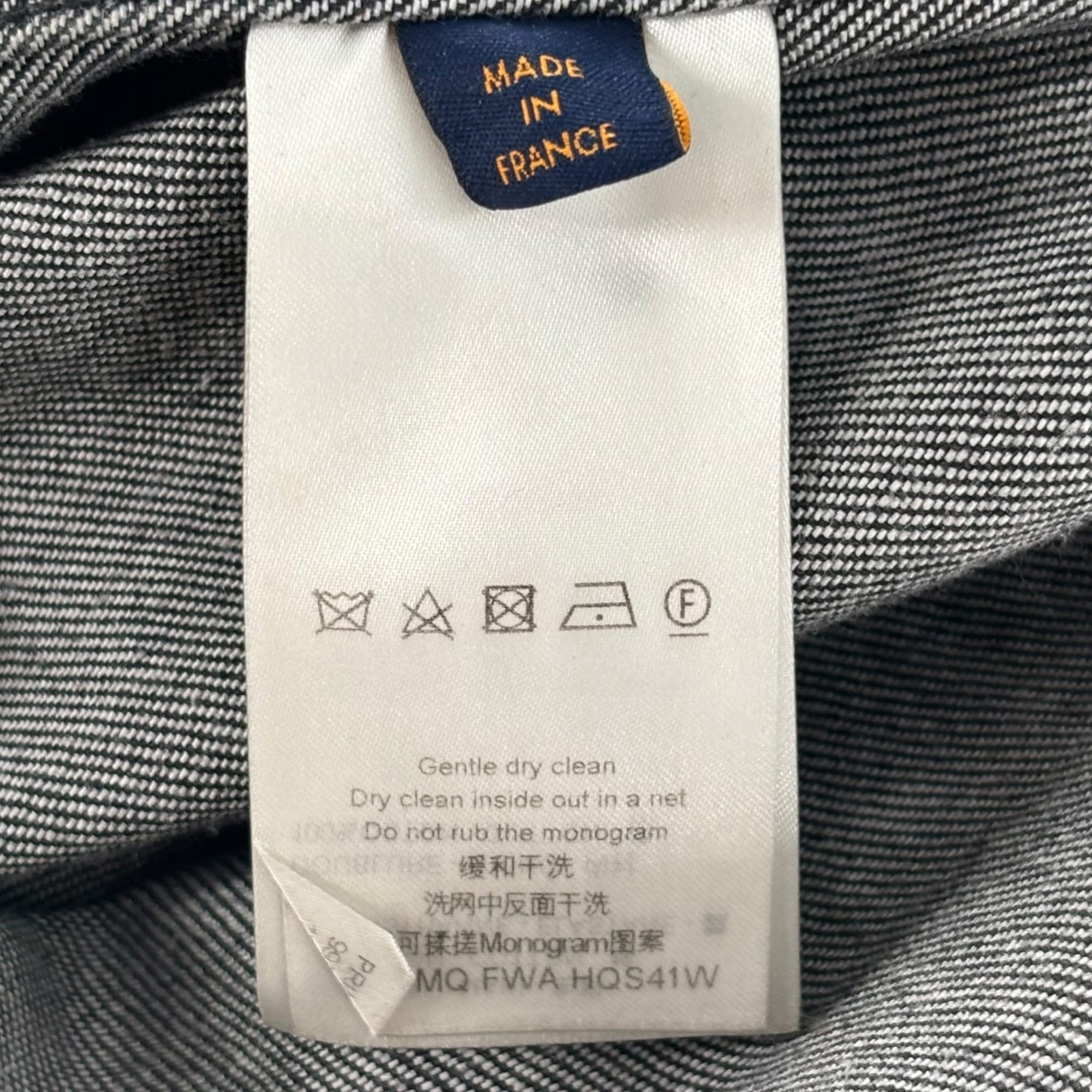 Louis Vuitton Monogram Denim Baseball Jersey Black