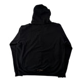 Chrome Hearts Brown Glitter 1988 Vertical Logo Zip Up Hoodie Black