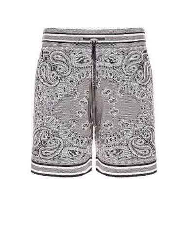 Amiri Bandana B-Ball Shorts Grey