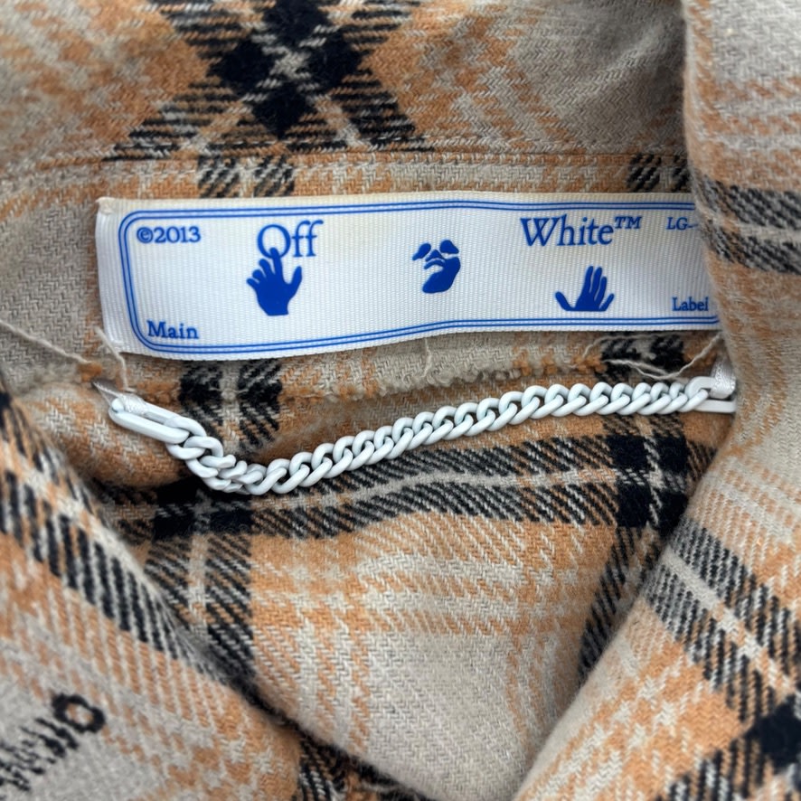 Off White Flannel Cream Black