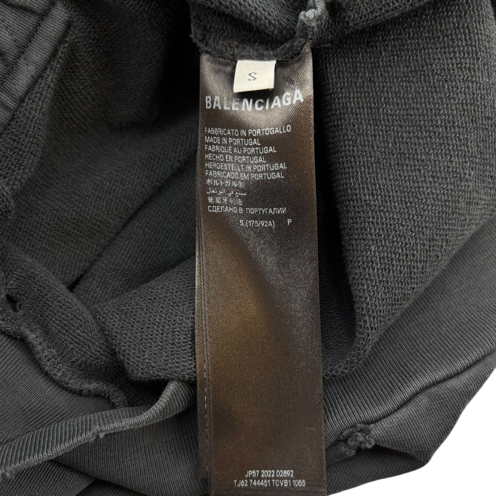 Balenciaga Rip Pocket Zip Up Hoodie