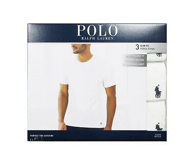 Polo Slim Fit Cotton Crew Tee's "White"