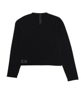 Chrome Hearts Rhinestone Hairy Cross Cashmere V-Neck Sweater Black
