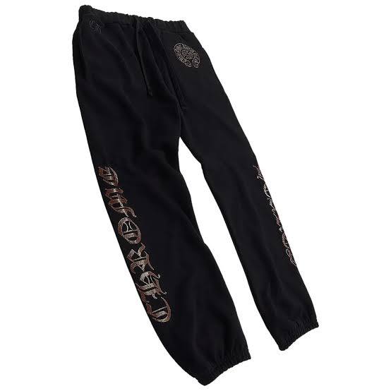 Chrome Hearts Brown Glitter 1988 Sweatpants Black