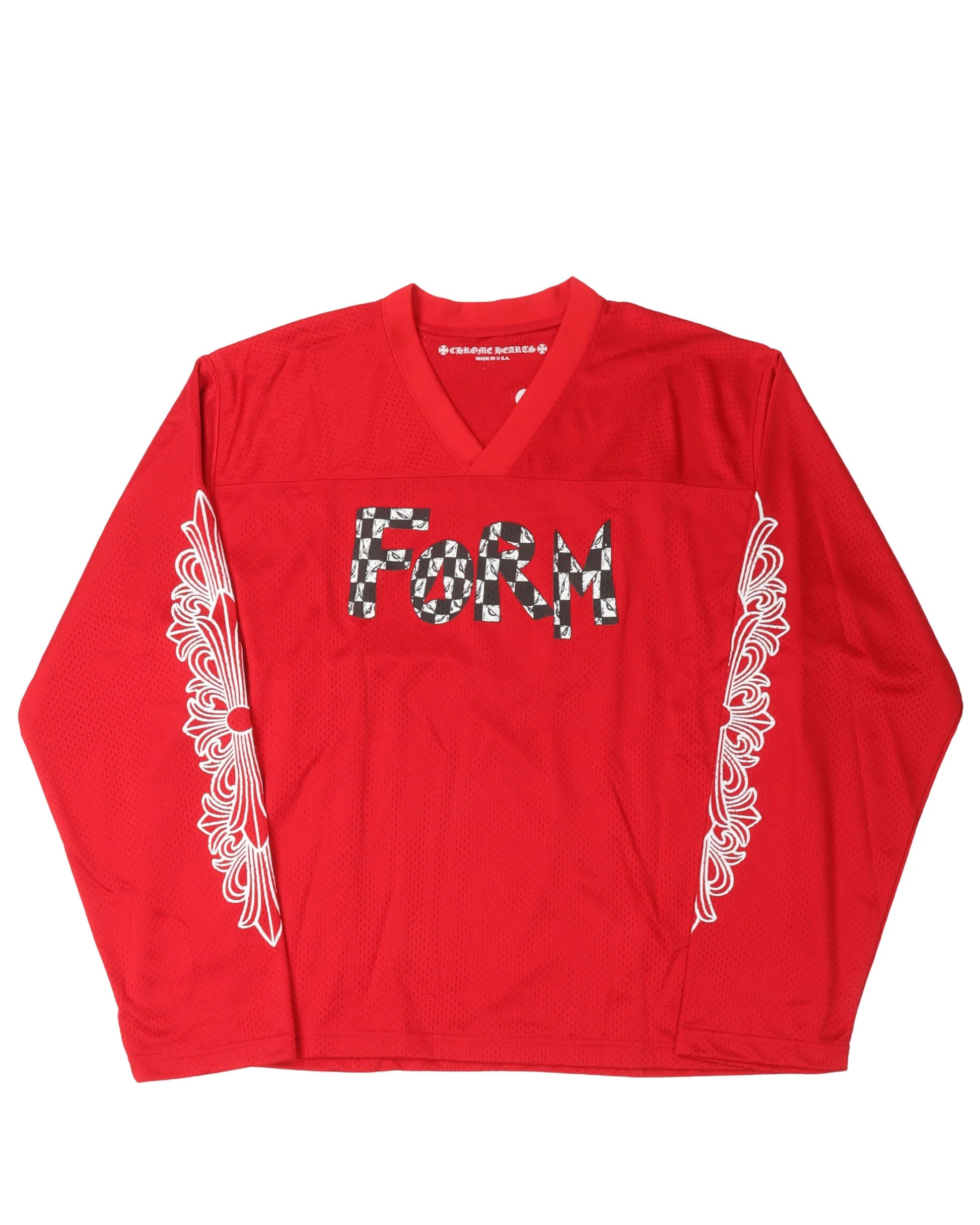 Chrome Hearts Matty Boy Mesh Long Sleeve Jersey Red