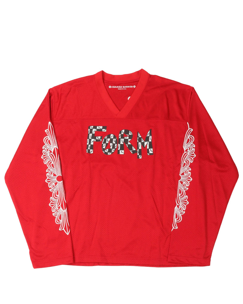 Chrome Hearts Matty Boy Mesh Long Sleeve Jersey Red