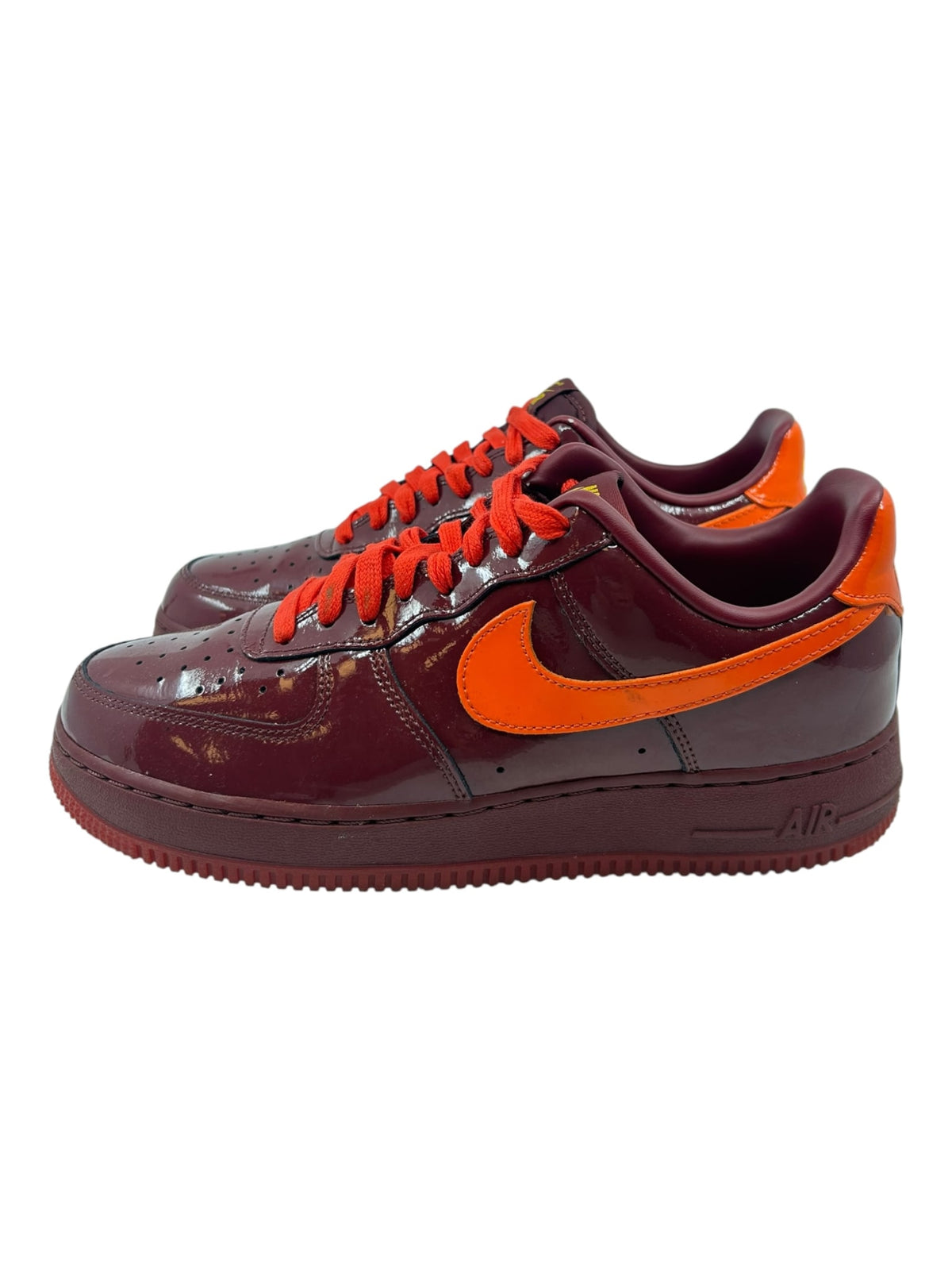 Nike Air Force 1 Low Patent Leather Dark Team Red Safety Orange