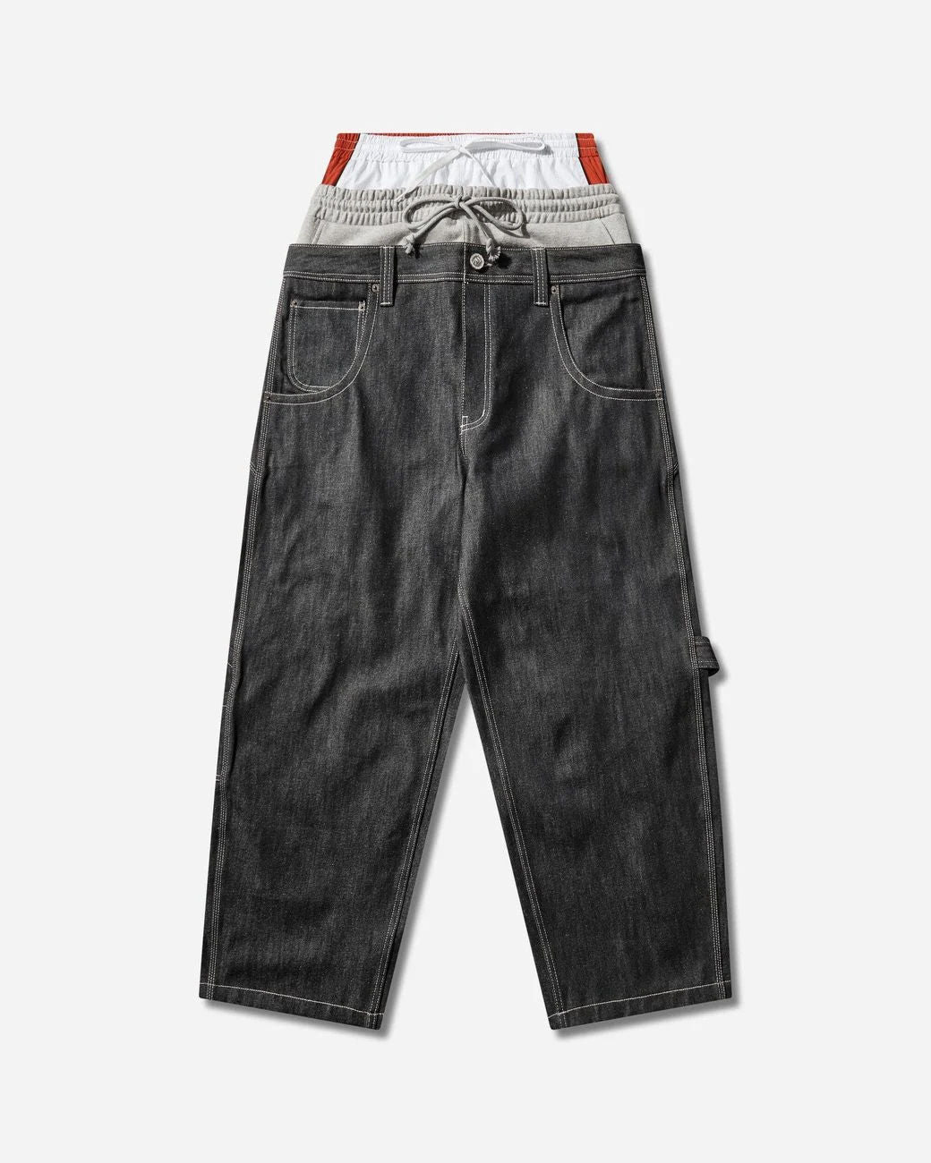 Protocol Layered Denim Pant Gray