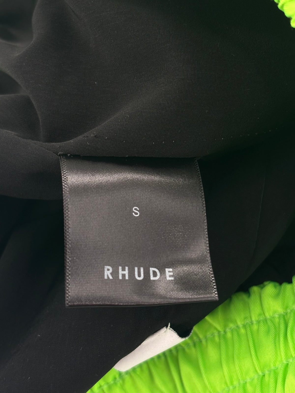 Rhude Rh Logo Track Shorts Neon