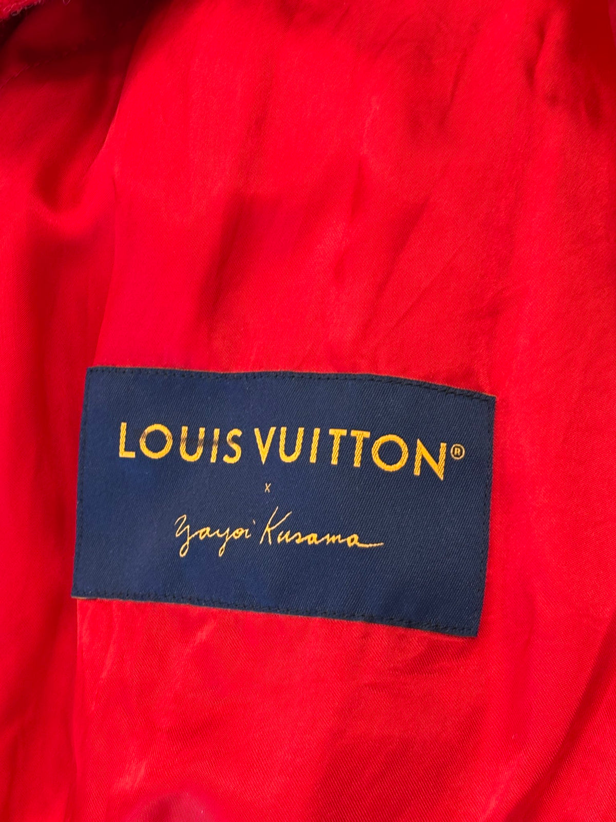 Louis Vuitton Yayoi Kusama Psychedelic Flower Embroidered Varsity Red