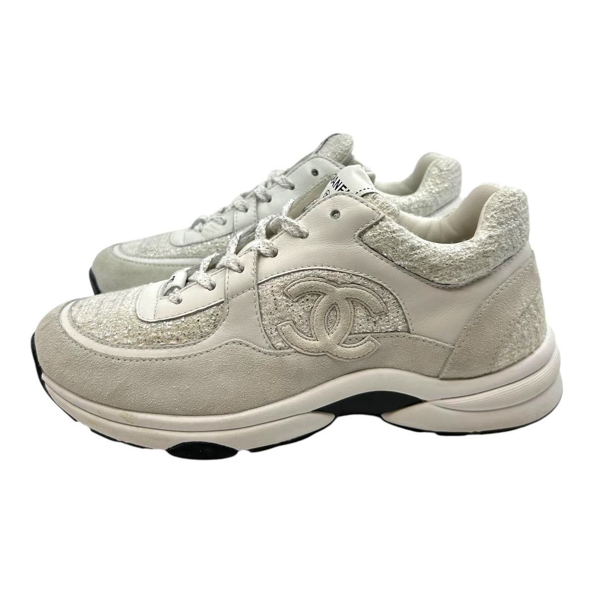 Chanel Trainer Tweed White