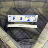 Off White Flannel Blue Green