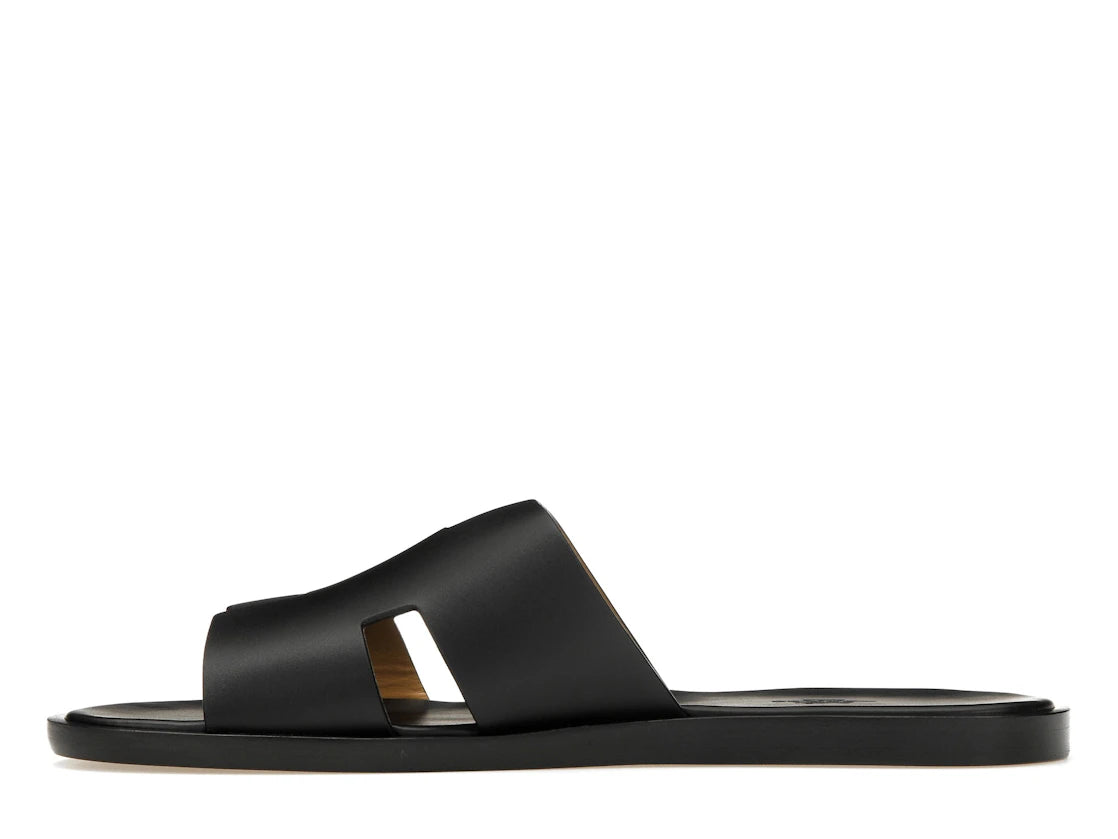 Hermes Izmir Sandal Noir Smooth Calfskin Leather