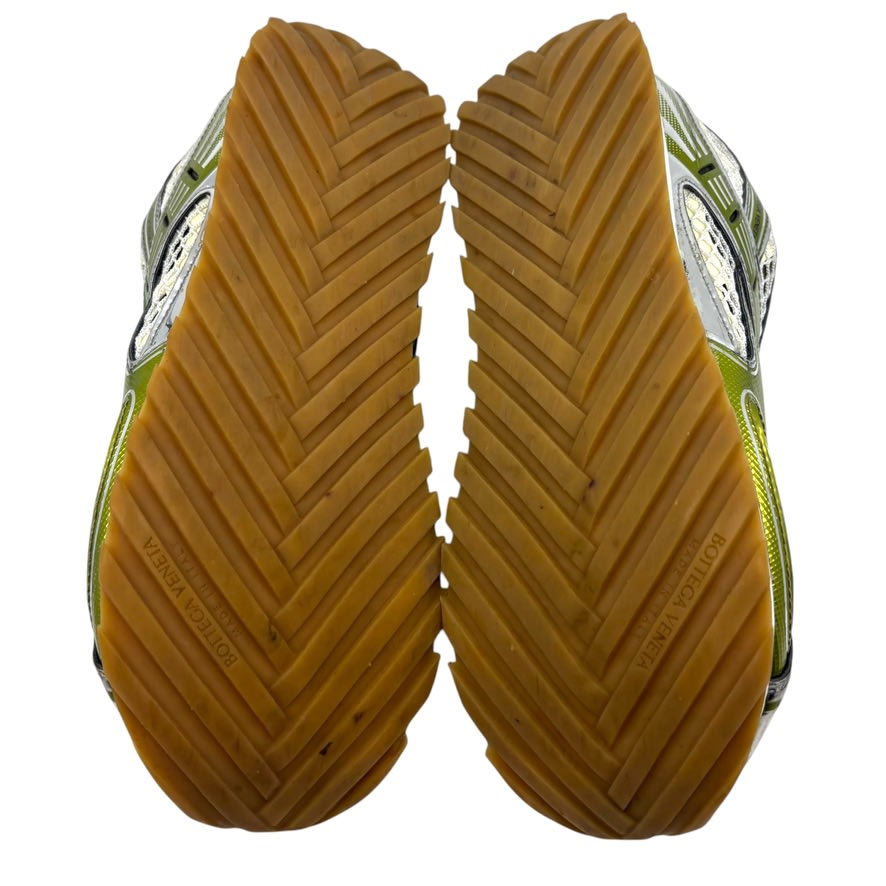 Bottega Veneta Orbit Green Silver