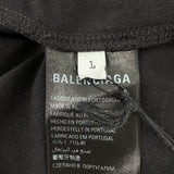 Balenciaga Back Flip Logo Tee Black